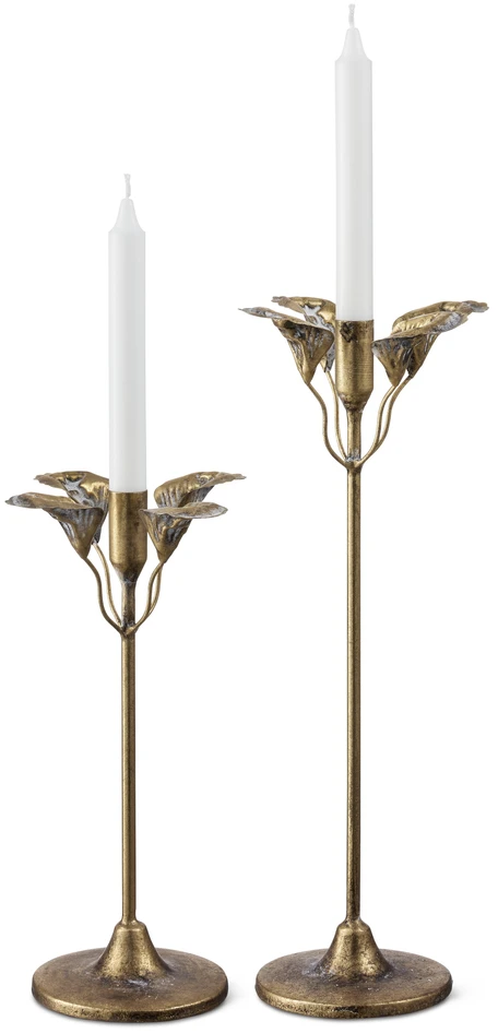 Paulet - Ljusstake, H 41 Ø 13 cm - Brun