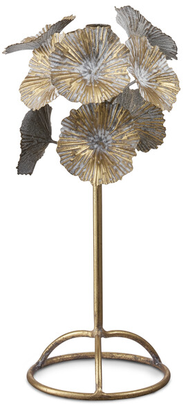 Bouquet - Ljusstake, H 35 Ø 14 cm - Brun