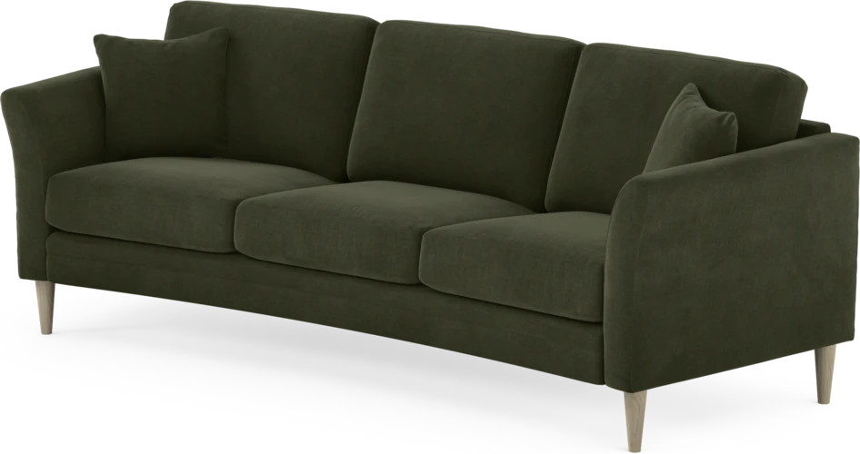 Eden - 3-sits soffa svängd - Grön