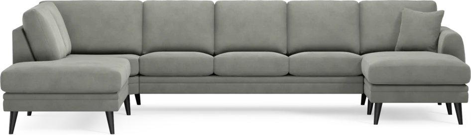 Eden - 3-sits soffa med divan vänster och schäslong höger - Grå