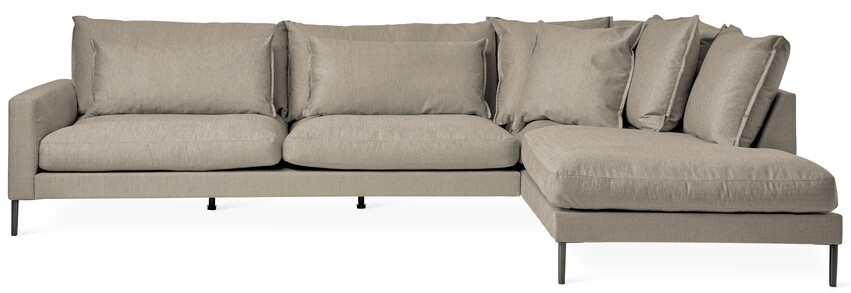 Leone - 3-sits soffa med divan XL höger - Beige