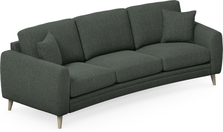 Eden - 3-sits soffa svängd - Grön
