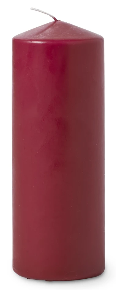 Glänsa - Blockljus, H 18 Ø 7 cm, brinntid 48 h - Röd