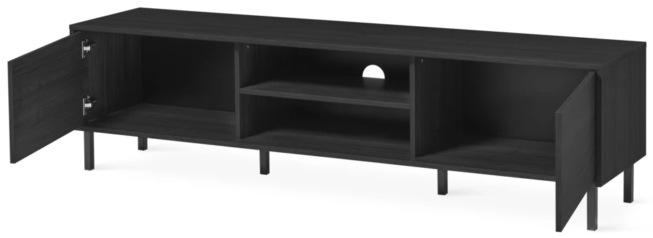 Salerno - Tv-bänk, 184x43x50 cm - Svart