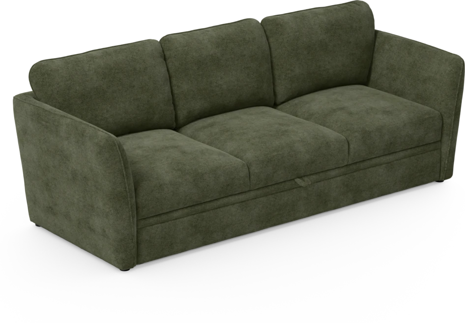 Öland - Bäddsoffa 3-sits, längsbäddad - Grön