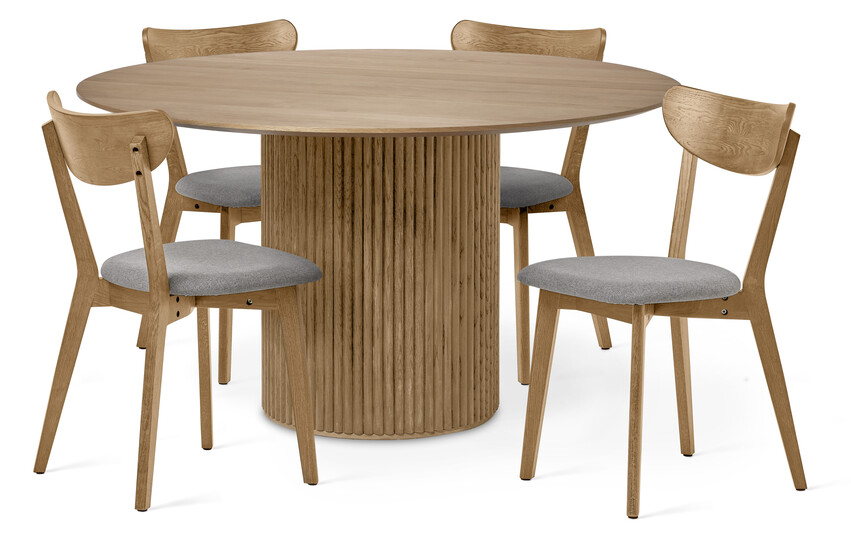 Cord - Matgrupp med 4 stolar Harry - Beige