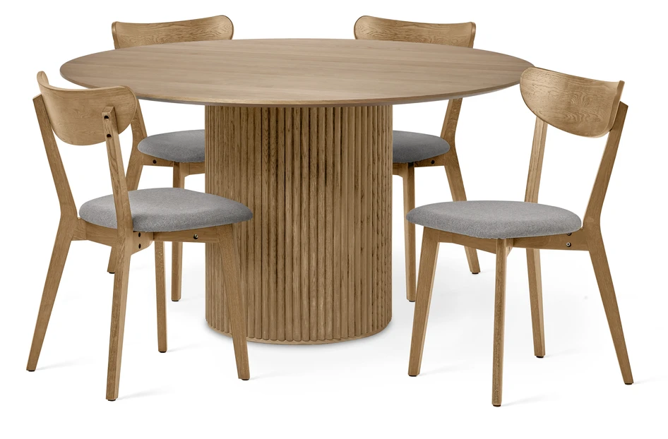 Cord - Matgrupp med 4 stolar Harry - Beige