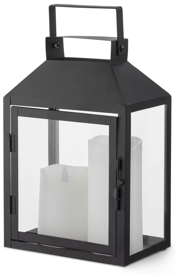 Vallerö - Lanterna, H 28-35 cm, 2 delar - Svart