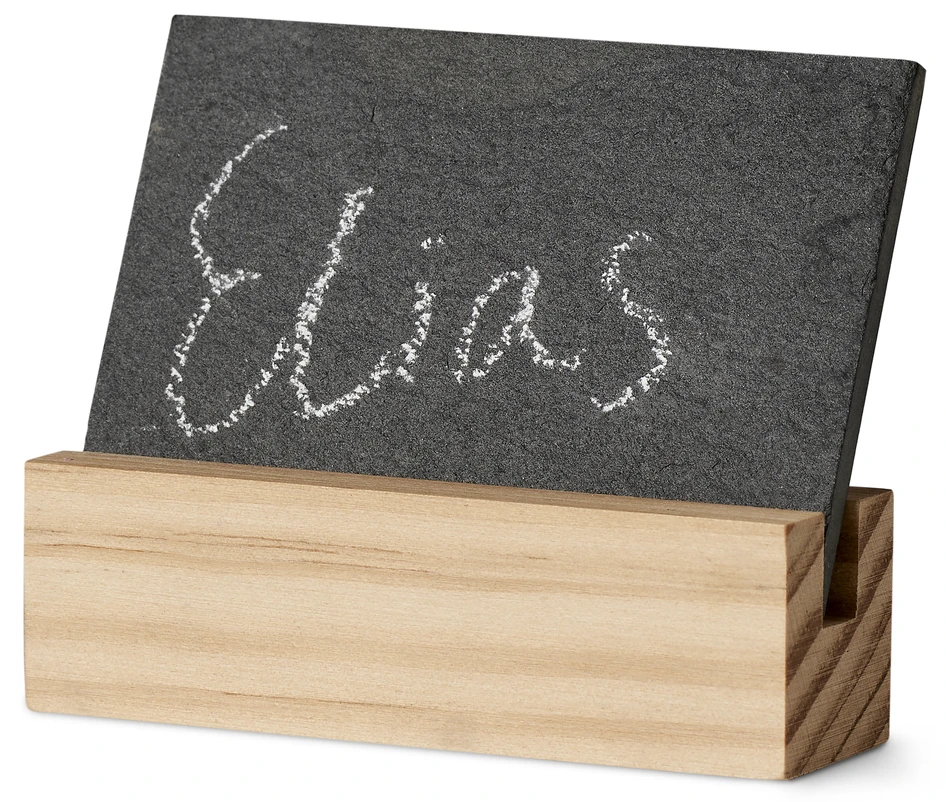 Helga - Bordsdekoration, placeringskort, H 5,5 cm, 6-pack - Grå