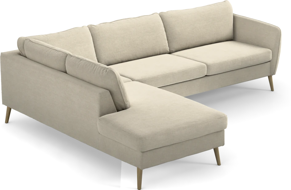 County - 2,5-sits soffa med divan vänster - Beige