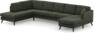 Eden - 3-sits soffa med divan vänster och schäslong höger - Grön