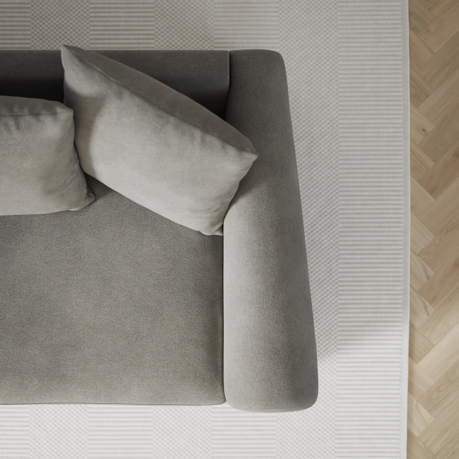 Town - 3-sits soffa med schäslong vänster - Grå