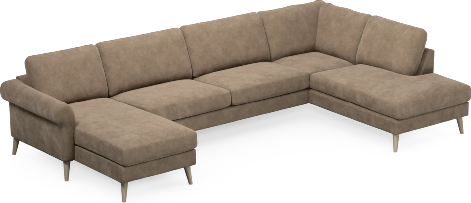 Bridge - 3-sits soffa med schäslong vänster och divan höger - Beige