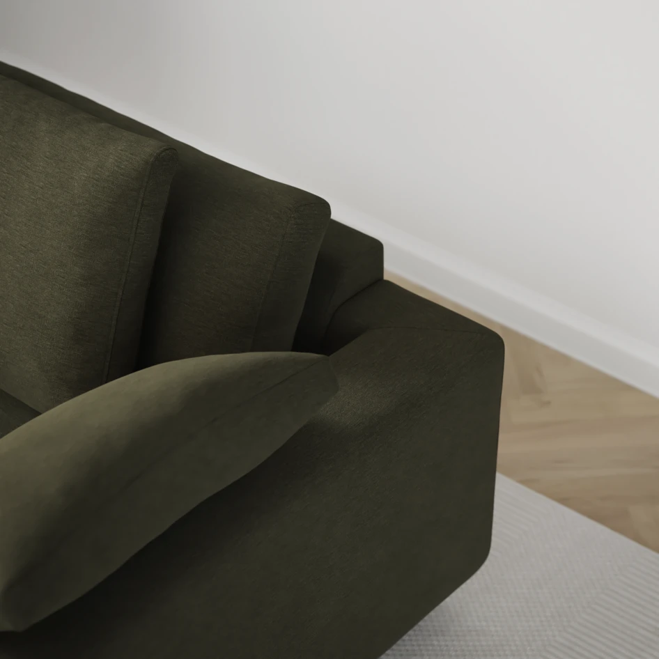 Amie - 3-sits soffa - Grön
