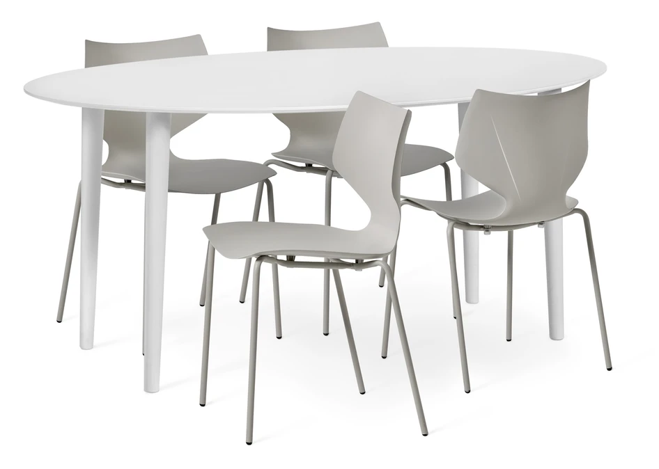 Plaine - Matgrupp med 4 stolar Pyret - Beige