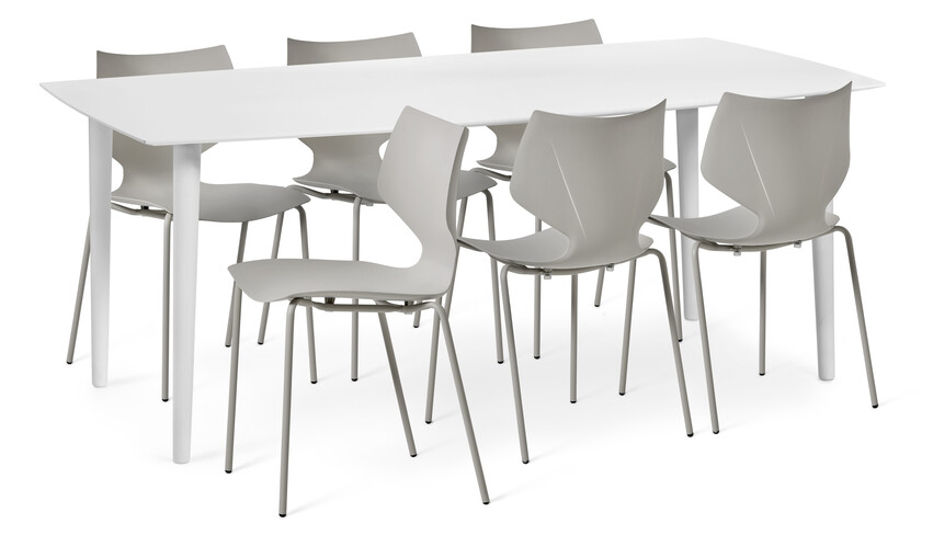 Plaine - Matgrupp med 6 stolar Pyret - Beige