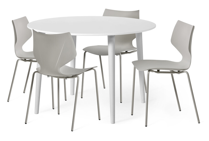 Plaine - Matgrupp med 4 stolar Pyret - Beige