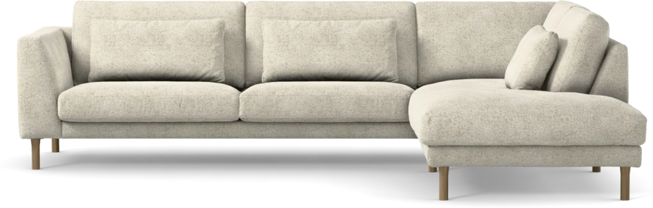 Willow - 3-sits soffa med divan höger, fast klädsel - Beige
