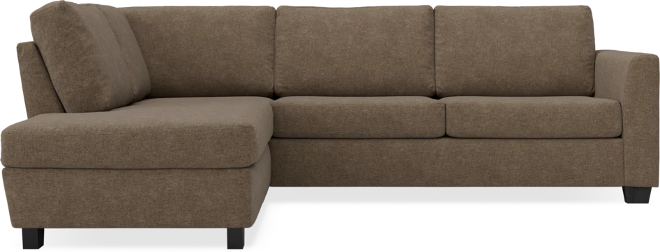 Friday - 2,5-sits soffa med divan vänster - Brun