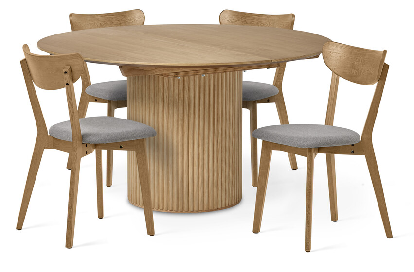 Cord - Matgrupp med 4 stolar Harry - Beige