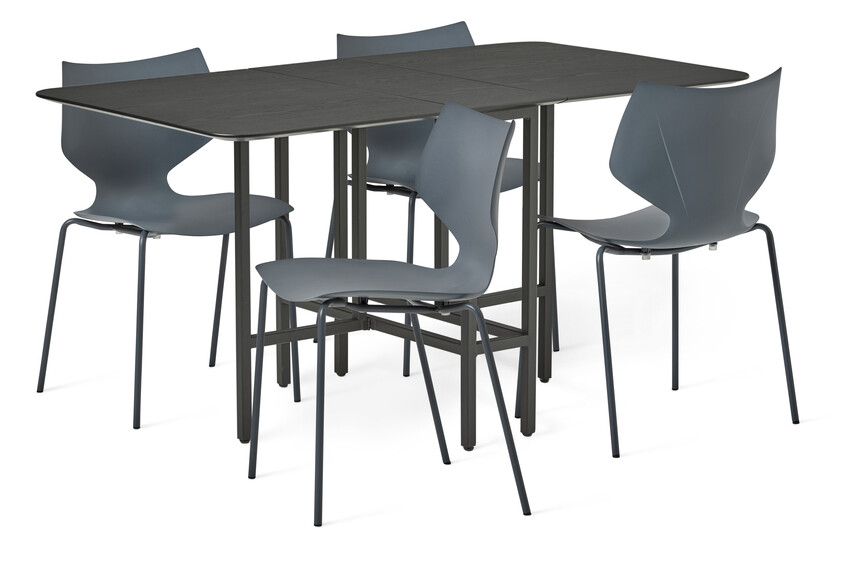 Uppsala - Matgrupp med 4 stolar Pyret - Blå