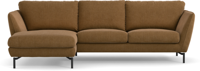 Madison Lux - 2-sits soffa med schäslong vänster - Brun