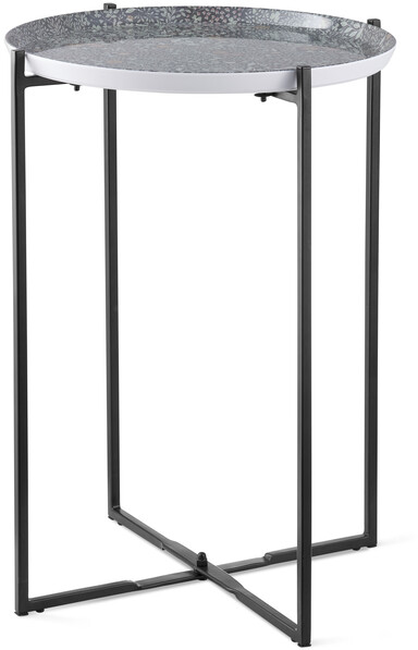 Vibeke/Tray - Brickbord, Ø 38, H 50 cm - Grå