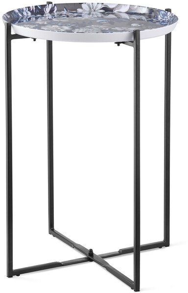 Camille/Tray - Brickbord, Ø 38, H 50 cm - Blå
