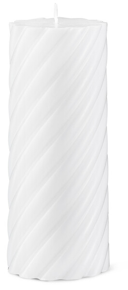 Swirl - Dekorationsljus, H 18 cm - Vit