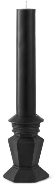 Candela - Dekorationsljus, H 24,5 Ø 6 cm, brinntid 15 h - Svart