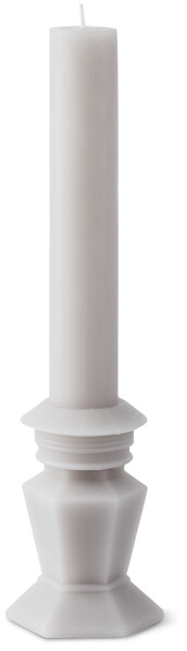 Candela - Dekorationsljus, H 24,5 Ø 6 cm, brinntid 15 h - Grå