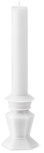 Candela - Dekorationsljus, H 24,5 Ø 6 cm, brinntid 15 h - Vit