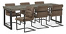 Woodenforge - Matgrupp med 6 karmstolar Eastwood - Brun