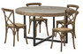 Woodenforge - Matgrupp med 4 stolar Alexia - Brun