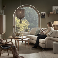 Oxford Delux - 3-sits soffa svängd, fast klädsel - inspiration