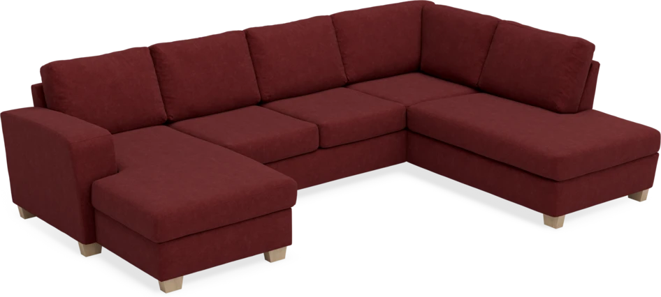 Friday - 3-sits soffa med schäslong vänster och divan höger - Rosa