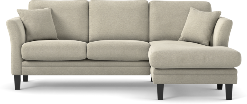 Eden - 2-sits soffa med schäslong - Grå