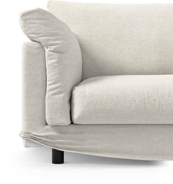 Cherrie Klädsel - Klädsel till 2,5-sits soffa, hel dyna - Vit