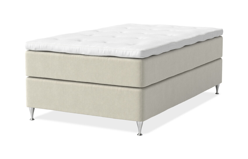 Dream Delux - Kontinentalsäng, enkelsäng med bäddmadrass Dream Delux vit - Beige
