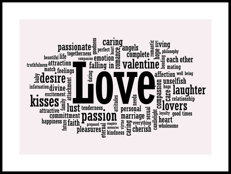 Love - Poster - Svart