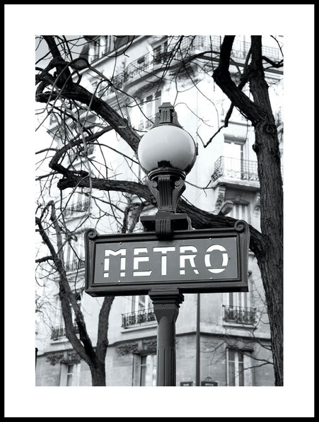 Metro I Paris - Poster - Vit