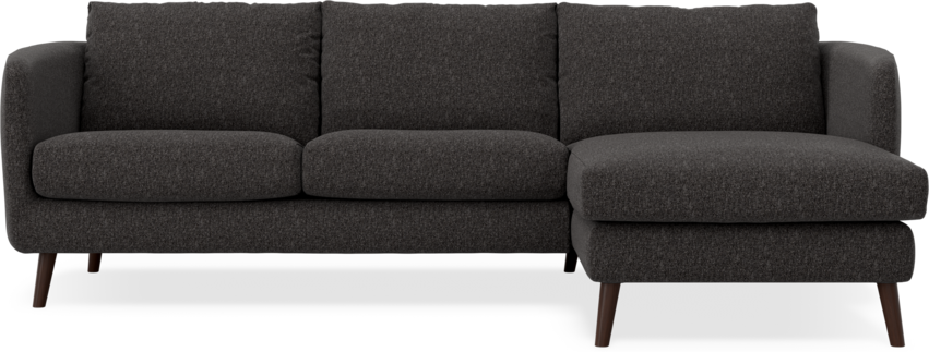 Madison Lux - 2-sits soffa med schäslong höger - Svart