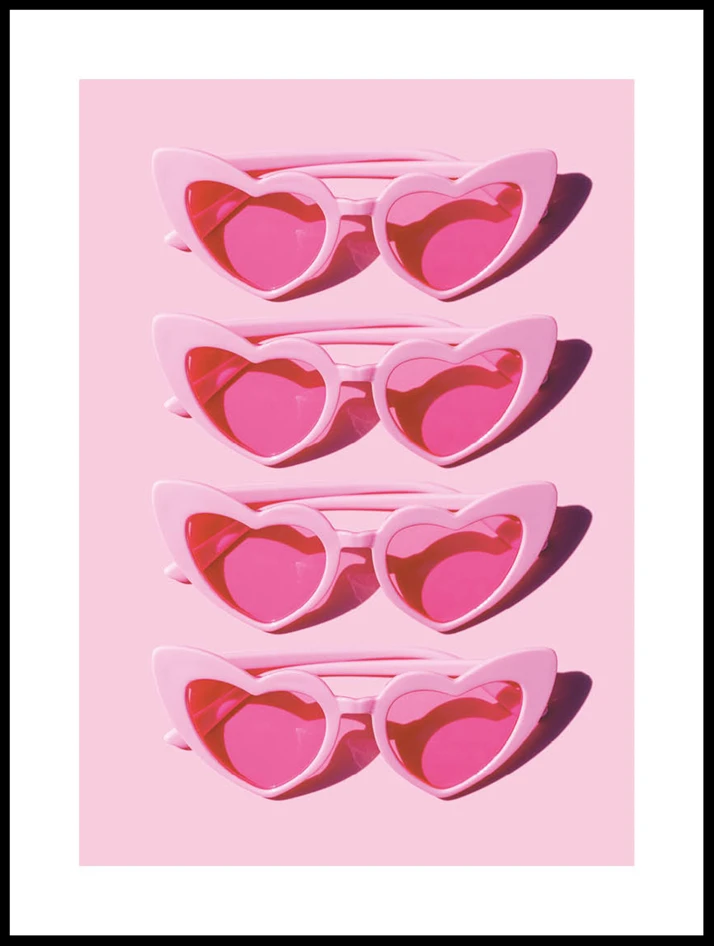 Se Med Hjärtat  - Poster - Rosa