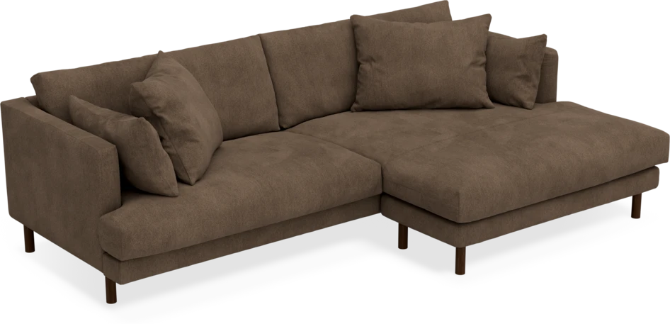 Harper - 4-sits med schäslong XL höger - Brun