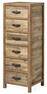 Woodenforge - Byrå med 6 lådor, 48x45x132 cm - Brun
