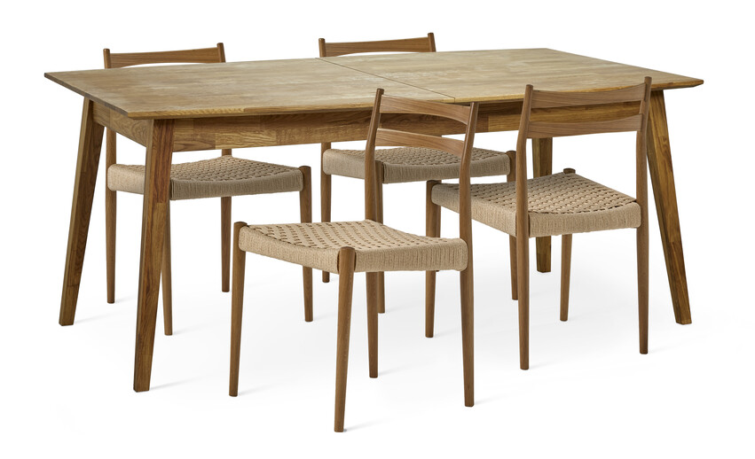 Ekerö - Matgrupp med 4 stolar Cord - Beige