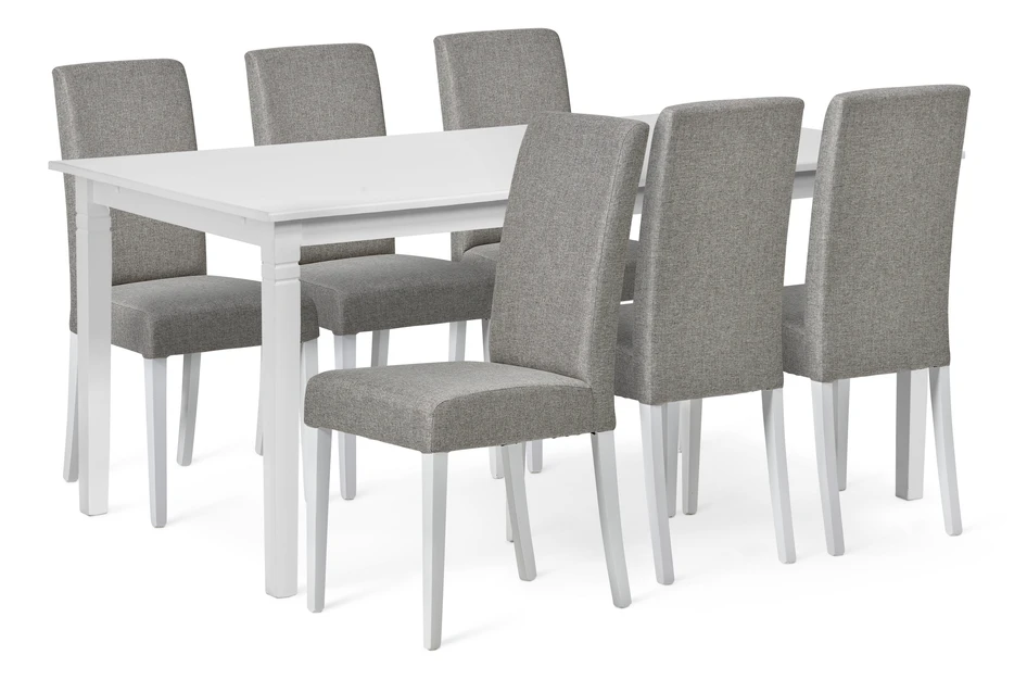 Alice - Matgrupp med 6 stolar Ekenäs - Vit