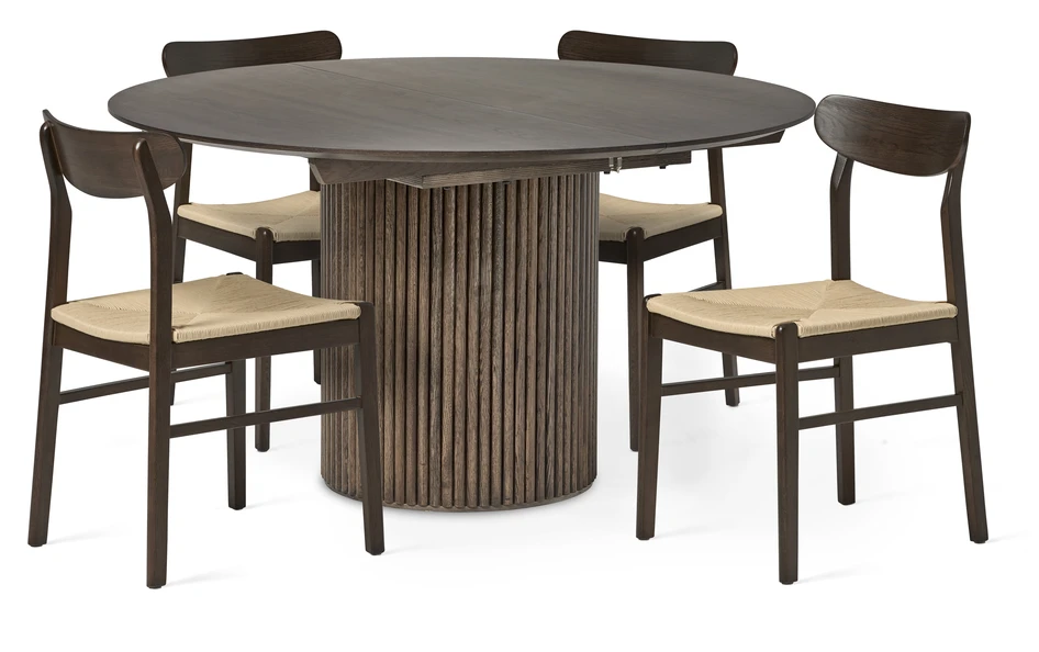 Cord - Matgrupp med 4 stolar Ida - Brun