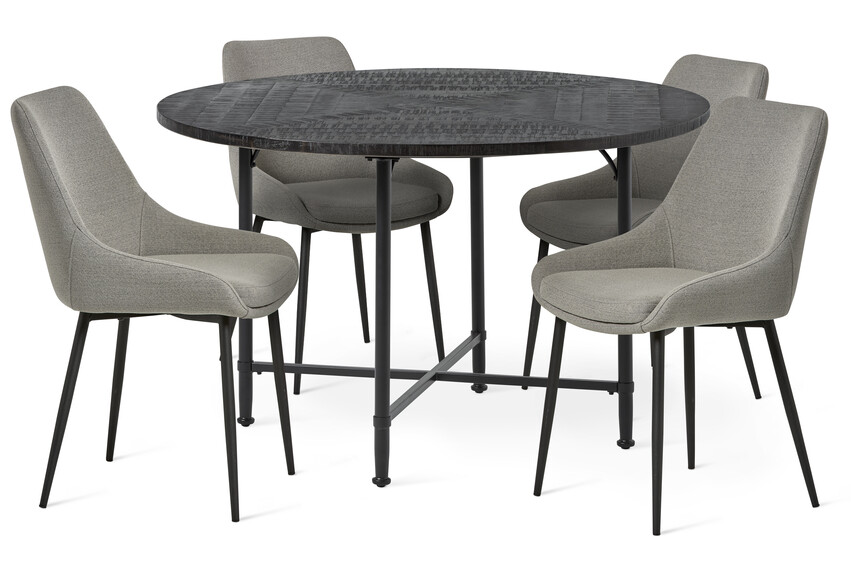 Gotham - Matgrupp med 4 stolar Leon - Beige