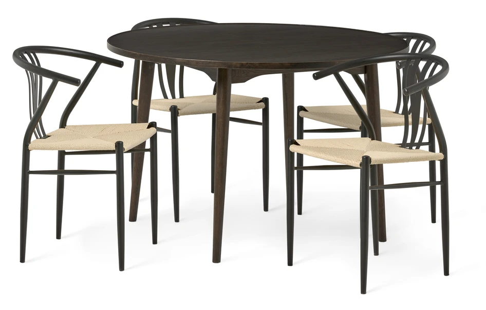 Nordic - Matgrupp med 4 stolar Yngve - Beige